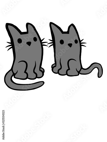 2 Katzen Freunde Team 