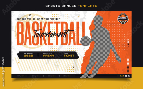 Soccer sports tournament banner flyer for social media post