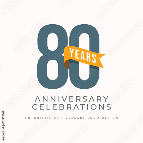 80 years anniversary celebrations logo concept