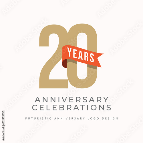 20 years anniversary celebrations logo concept
