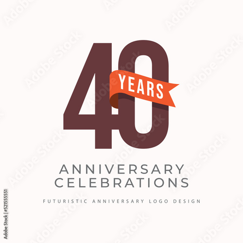 40 years anniversary celebrations logo concept