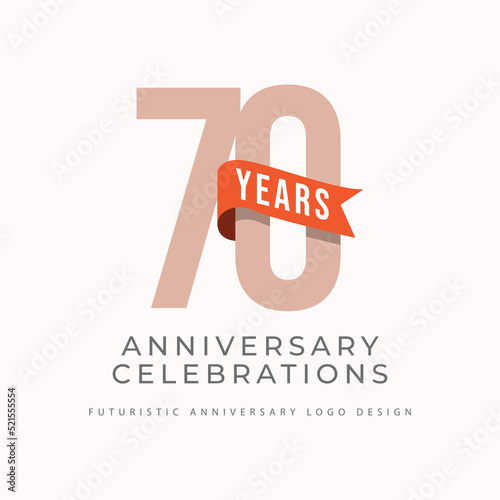 70 years anniversary celebrations logo concept