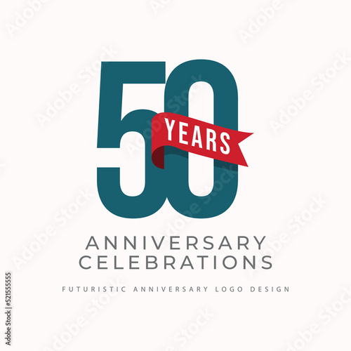 50 years anniversary celebrations logo concept photo