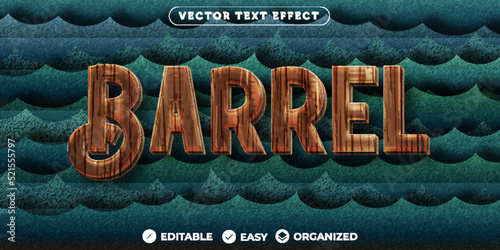 Barrel Text Effect,Fully Editable Font Text Effect