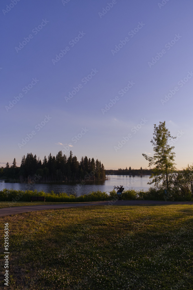 A Sunset at Astotin Lake