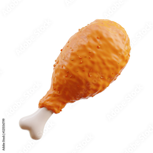 3d illustration of chicken leg