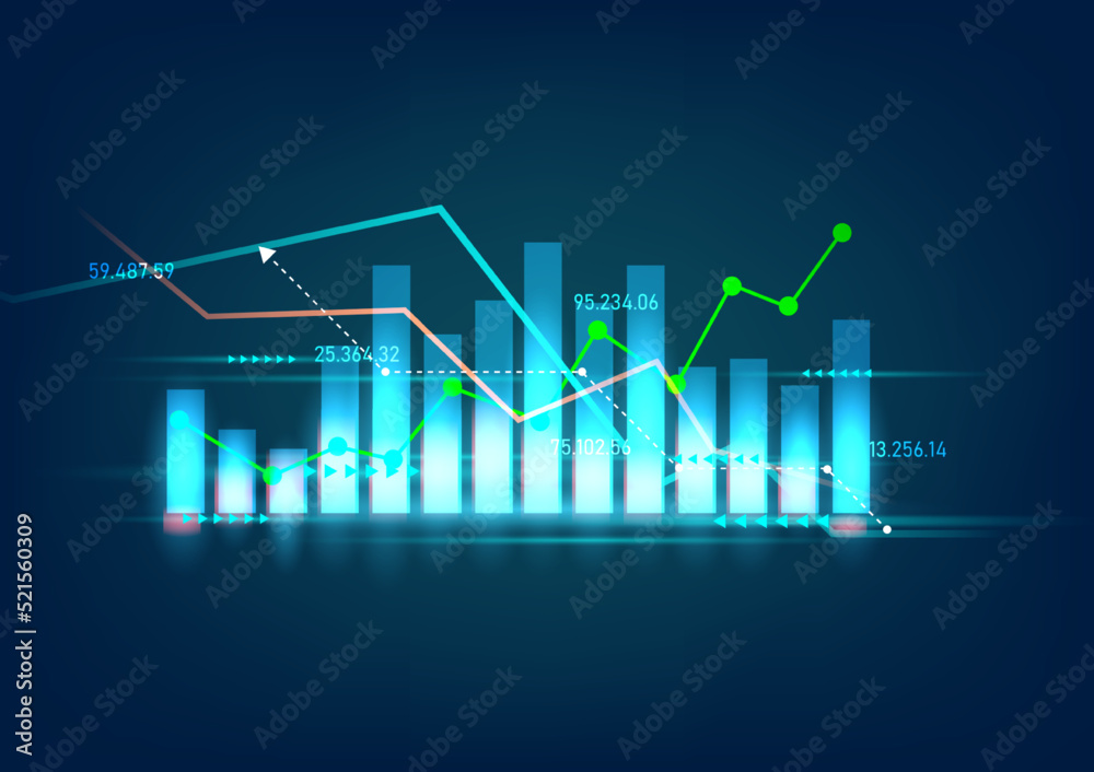Naklejka premium Stock Market Finance Investment Finance Abstract Pattern Background