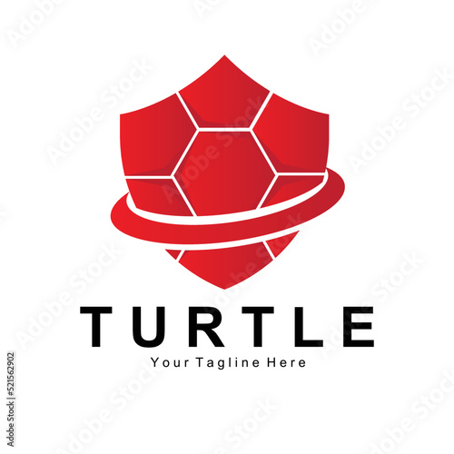 Sea Turtle Logo Design Protected Amphibian Marine Animal Icon Illustration, Vector Brand Corporate Identity