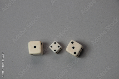  cube dice on a white background