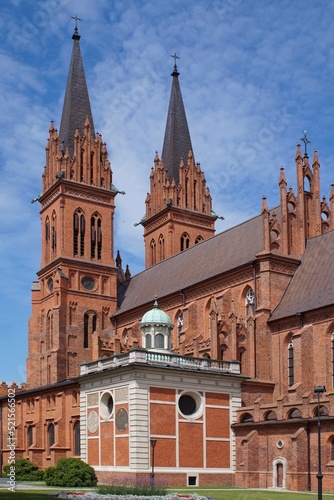 Gothic cathedral basilica of the Assumption of the Blessed Virgin Mary in Włocławek, Poland.