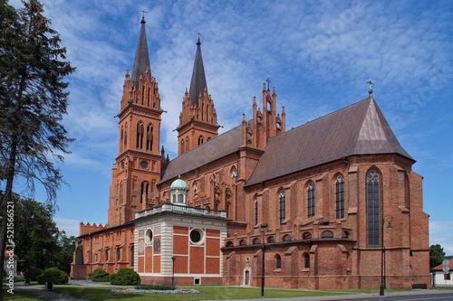 Gothic cathedral basilica of the Assumption of the Blessed Virgin Mary in Włocławek, Poland.