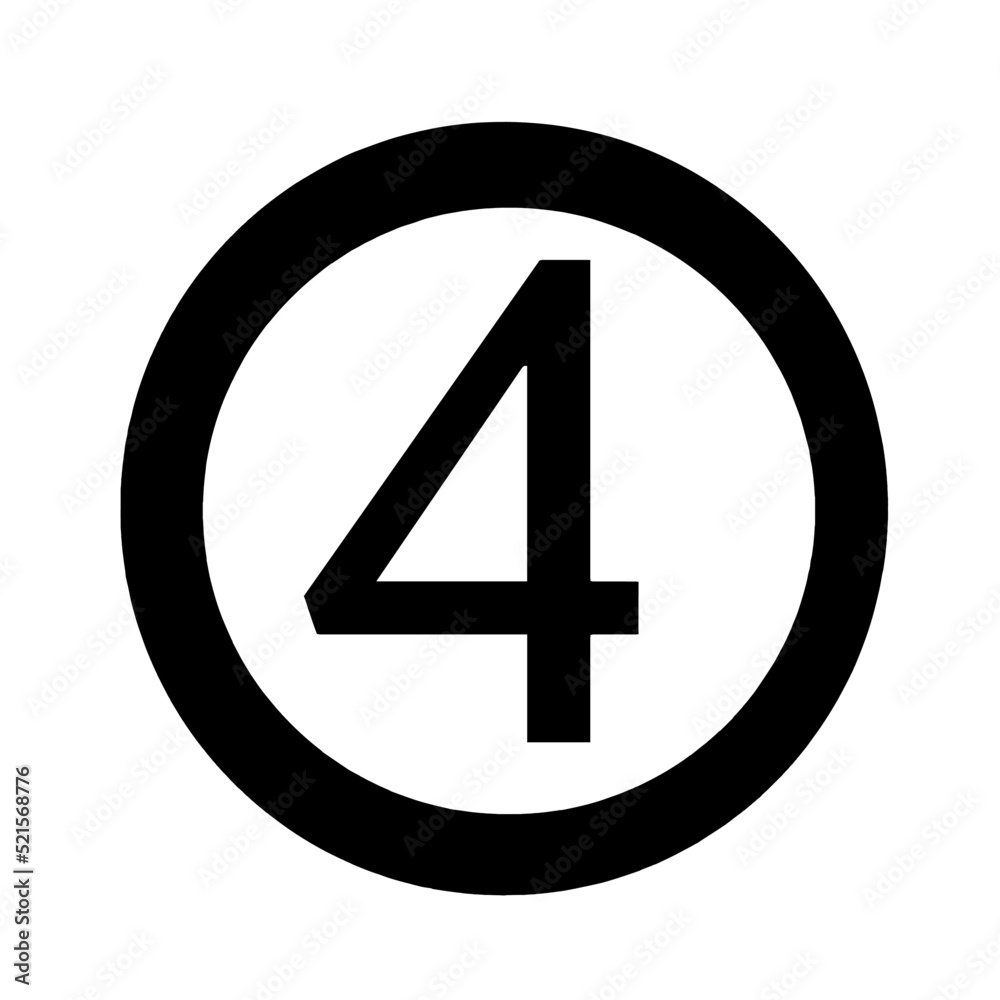 Four 4 vector illustration Four 4 vector illustration