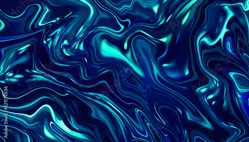 Abstract liquid blue water jelly sponge light waves futuristic motion flowing as wallpaper 