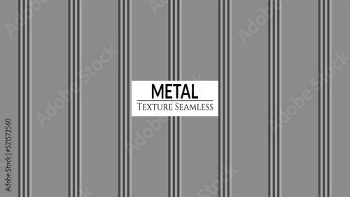 Texture seamless of gray wavy slate. Galvanized iron sheet. Metal roof, metal siding, profiled sheeting for covering or fencing. Vector flat illustration