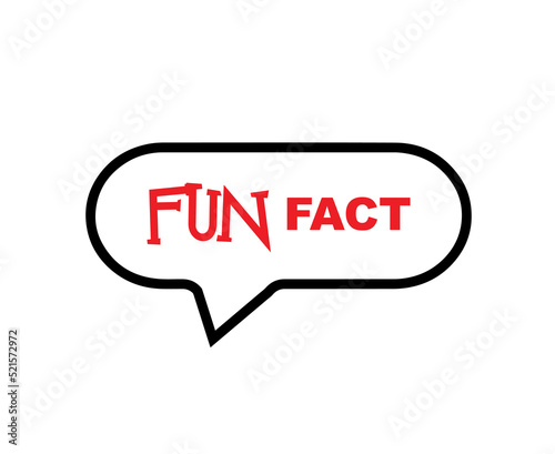 fun fact sign on white background