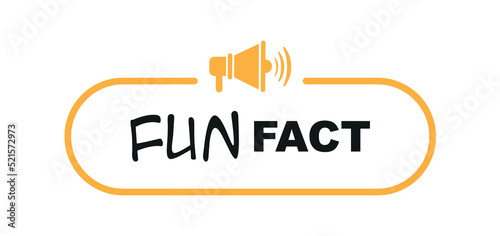 fun fact sign on white background