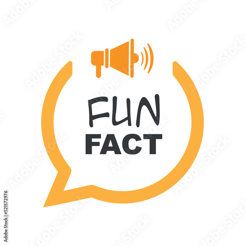 fun fact sign on white background