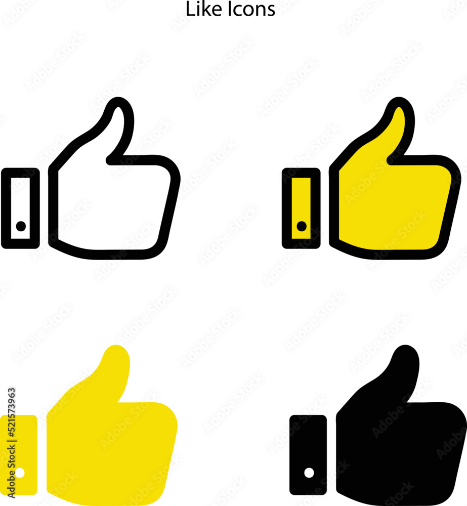Thumb up icon. Like button ready for website and mobile app. Thumb up icon. Like button ready for website and mobile app.