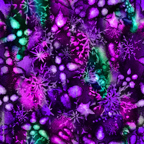 surreal cosmic magic unusual seamless watercolor pattern endless repeat