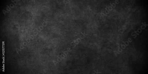 Blackchalk board and Black stone concrete grunge bacdrop texture background anthracite panorama. Panorama dark grey black slate background or texture. 
