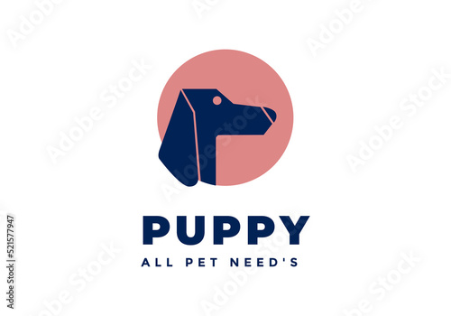 Dog head logo, perfect for pet stores.