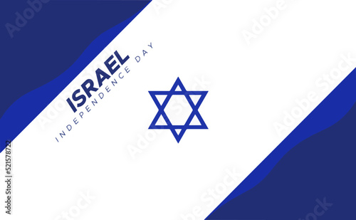 simple independence banner design Israel Independence Day Vector Illustration