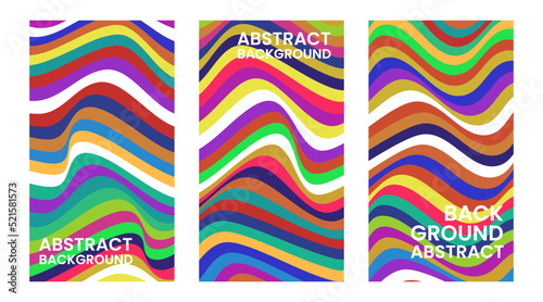 Abstract Colorful Groovy Background banner