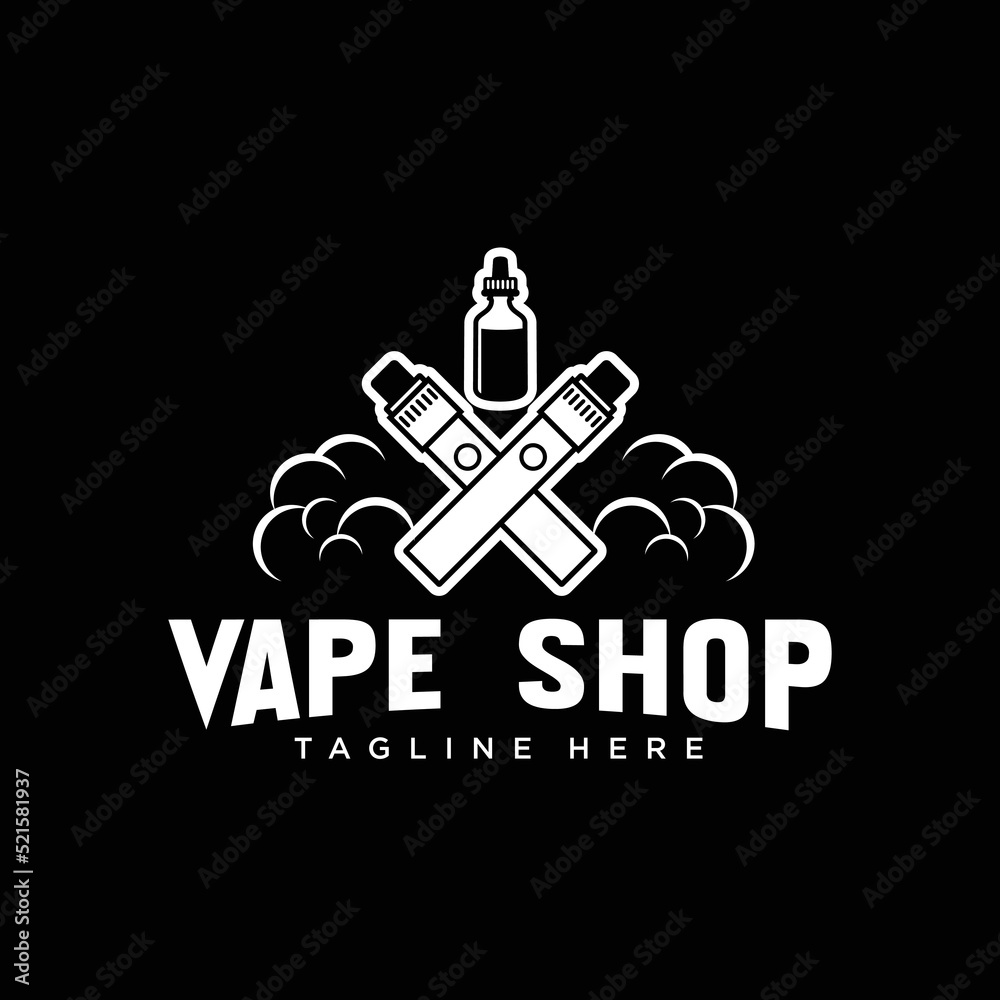 Vape logo design for vape shop Stock Vector | Adobe Stock
