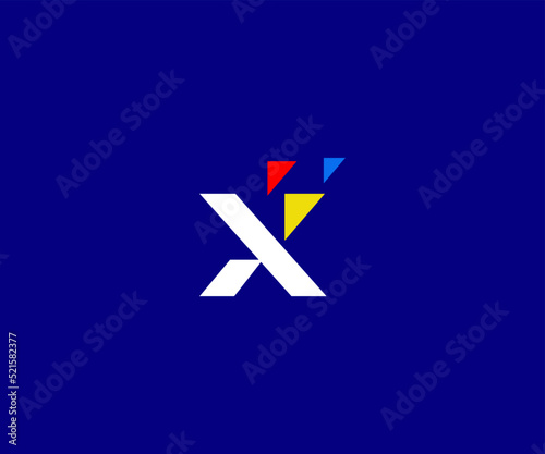 Business corporate X letter logo design vector. Colorful X letter logo vector template.  X Letter logo for technology.