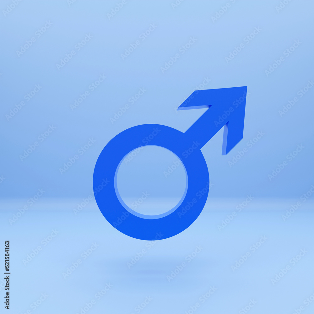 Male symbol. Mars spear and shield. Stylized 3d illustration. Male symbol. Mars spear and shield. Stylized 3d illustration.