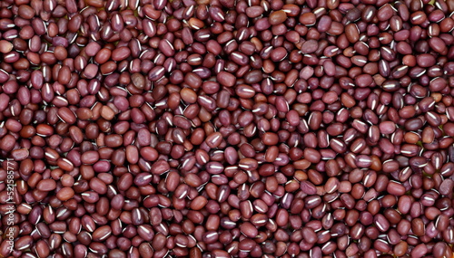 Red azuki beans texture background.