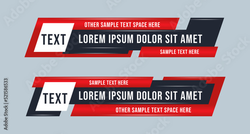 Colorful lower thirds set template Header title set template design for Video headline title TV news banner | breaking news | title bar | title banner | sports news | news bar