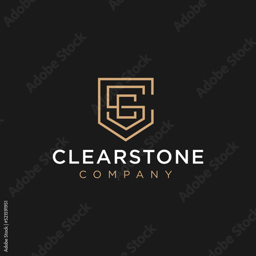 Luxury Law Firm Logo Design. CSC Monogram Vector. CS initial template. Criminal Law Company Creative  Symbol. Attorney Office Sign photo