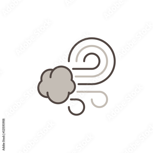 Smog Wind vector concept modern icon or symbol