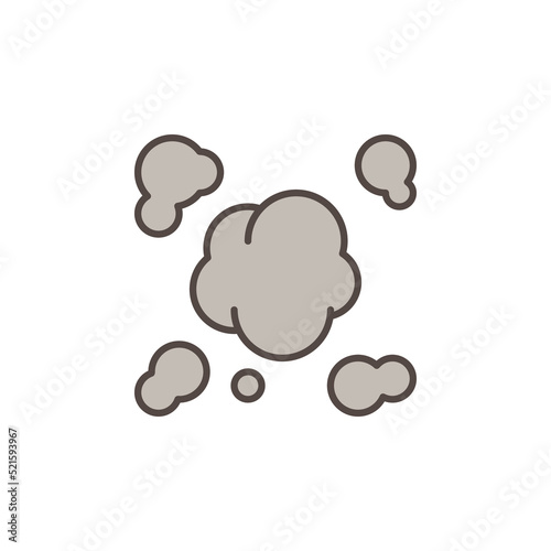 Smog or Dust vector concept colored icon or sign