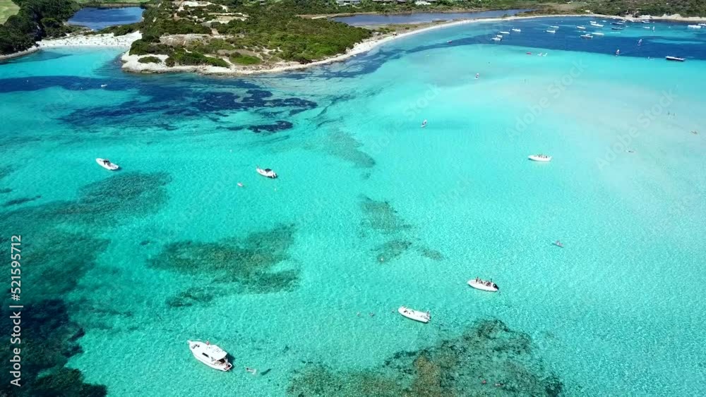 South Corsica, turquoise sea and green landscape from above. France