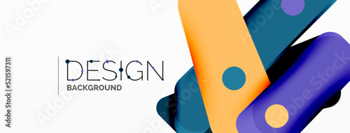 Creative geometric wallpaper. Minimal abstract background. Color bright overlapping lines composition vector illustration for wallpaper banner background or landing page