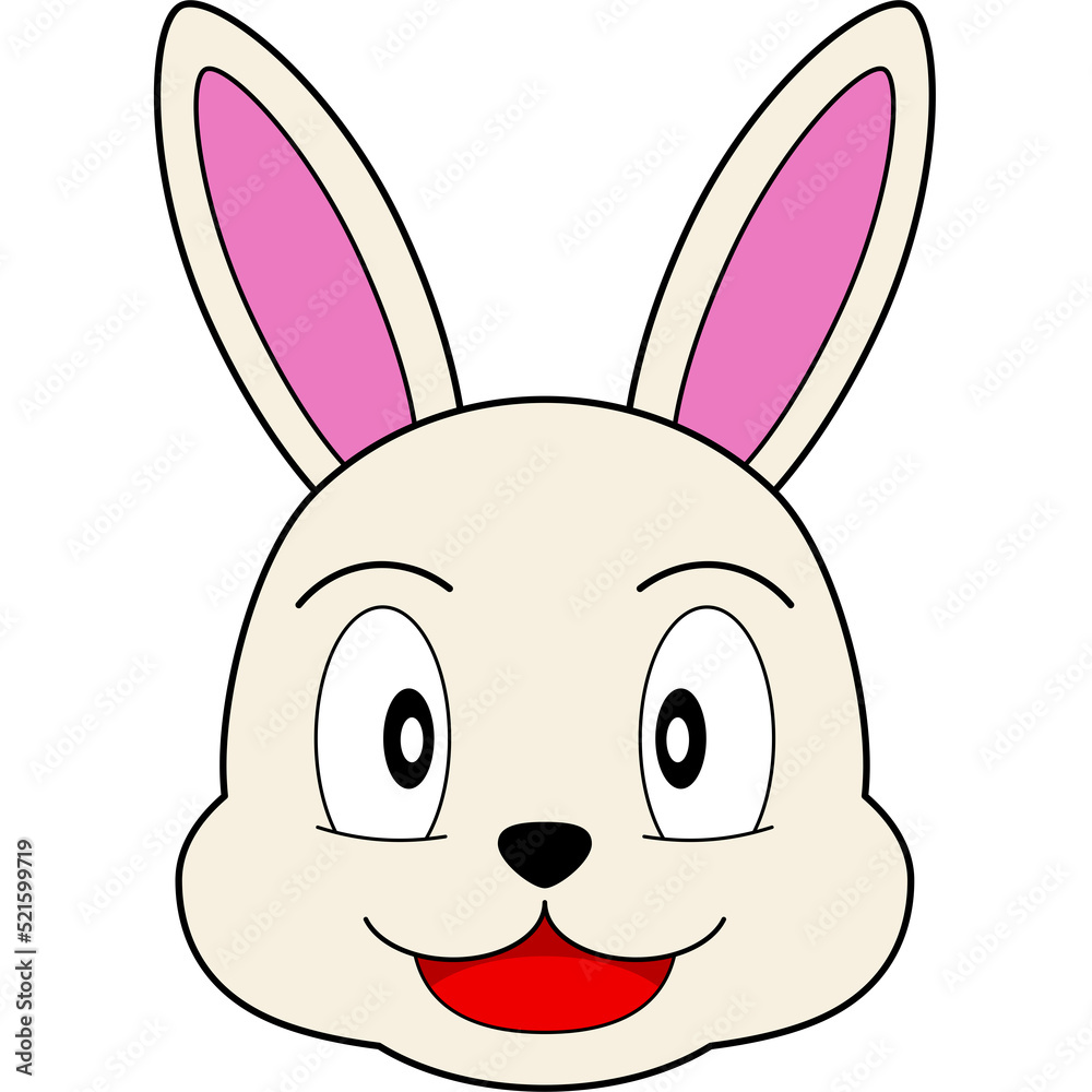 兎の顔のイラスト 兎の顔のイラスト