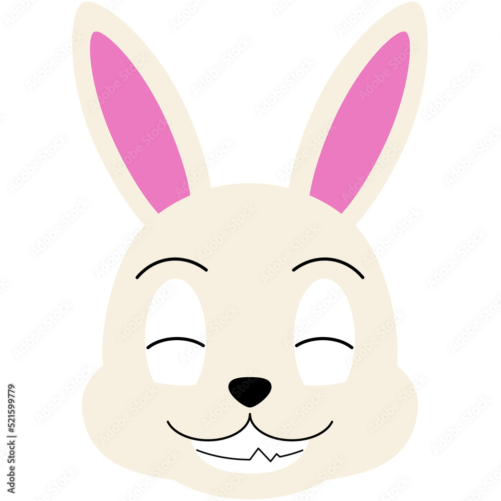 兎の顔のイラスト