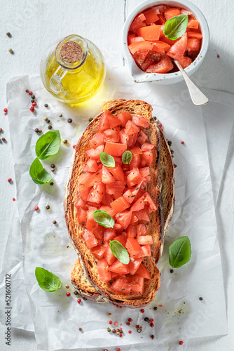 Fresh and delicious brusche...