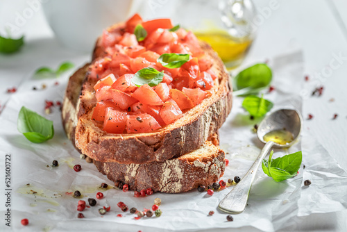 Fresh and delicious brusche...