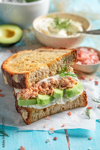 Healthy and fresh sandwich ...