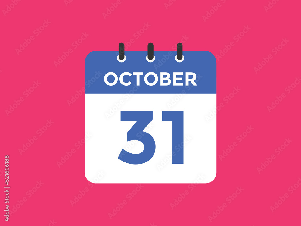 october 31 calendar reminder. 31th october daily calendar icon template. Calendar 31th october icon Design template. Vector illustration
october 31 calendar reminder. 31th october daily calendar icon template. Calendar 31th october icon Design template. Vector illustration