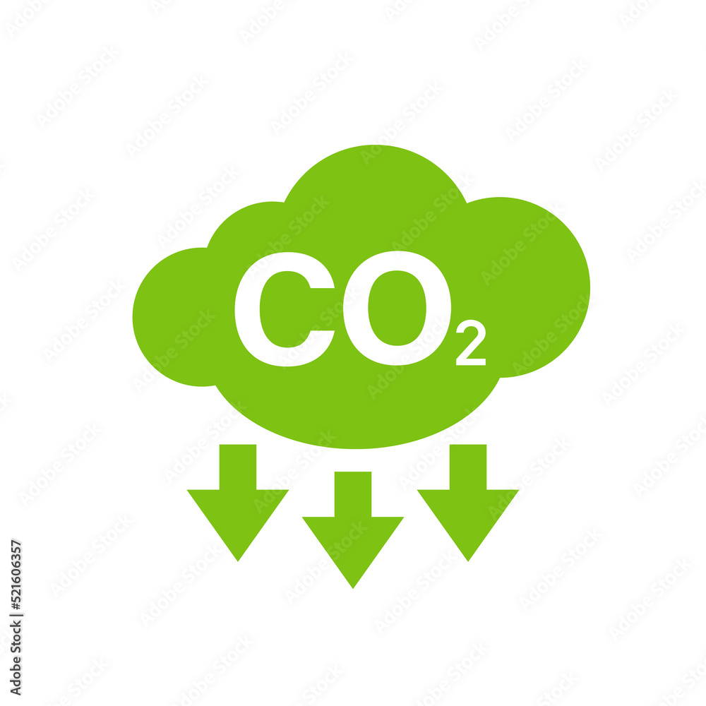 CO2 Emission reduction symbol, vector illustration CO2 Emission reduction symbol, vector illustration