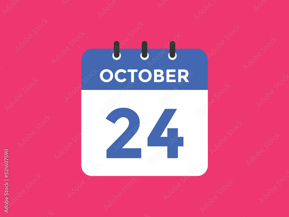 october 24 calendar reminder. 24th october daily calendar icon template. Calendar 24th october icon Design template. Vector illustration
october 24 calendar reminder. 24th october daily calendar icon template. Calendar 24th october icon Design template. Vector illustration