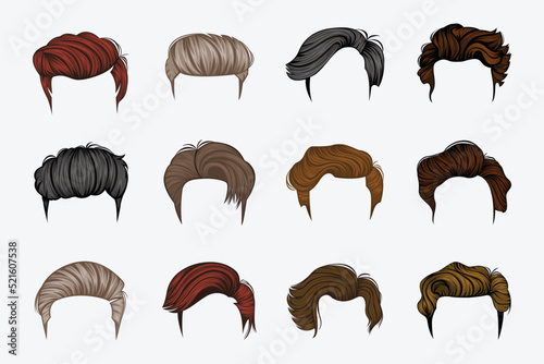 Set of Variety man hairstyles