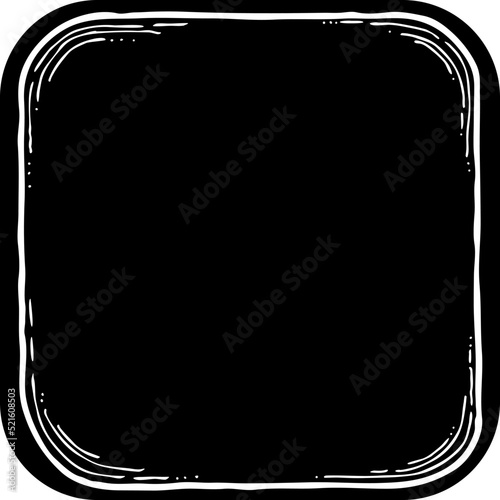 Speech bubble chalkboard for chat communication symbol. Empty background balloon talk cloud for message chatting. Comic cartoon element. Hand drawn retro vintage vector illustration. Line drawing.