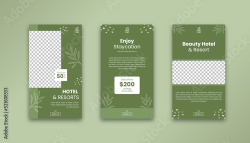 Hotel And Resort social media stories post