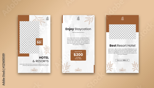 Hotel And Resort social media stories post