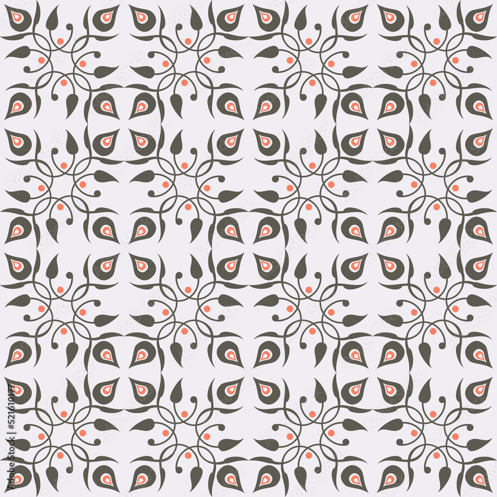 Seamless pattern with Patchwork ornament. Vector illustration. use for curtain, pillow and silk fabric